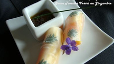 Rouleaux de printemps au saumon et à la mangue