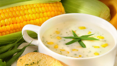 Velouté de maïs au chorizo