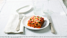 Lasagne à la sauce napoletana et légumes grillés