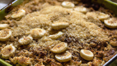 Tarte pommes bananes crumble