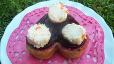 Cœurs moelleux gourmands basilic, betterave et panna cotta de surimi