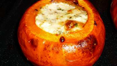 Potimarrons rôtis au confit et aux fromages