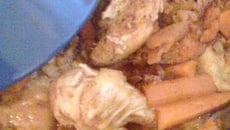 Tajine de poulet aux deux abricots