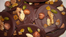 Palets au chocolat et fruits secs et confits