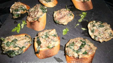 Tapas de sardines et épinard
