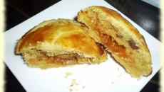 Galette des Rois aux mandarines confites et frangipane de marrons glacés