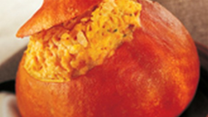 Potimarrons d'Halloween farcis à la truite