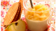 Panna cotta vanille et compote de pomme maison