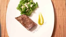 Foie de veau au poivre, purée de mangue