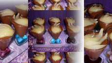 Mousse au chocolat et poires