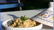 Taboulé aux courgettes, pois chiches et poulet froid