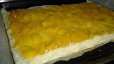 Tarte catalane aux pêches