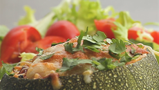 Courgettes rondes farcies végétariennes