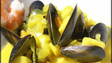 Nage de coquillages et crustacés