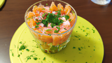 Verrine de saumon économique