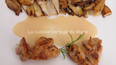 cassolette de Ris de veau poêlés aux cèpes e