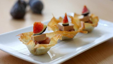 Petits nids de compotées d'oignons aux figues