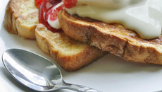 Brioche perdue et glace façon cheesecake