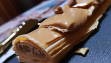 Bûche au praliné feuilleté