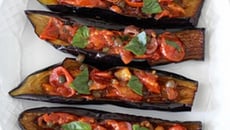 Petits bateaux d'aubergines