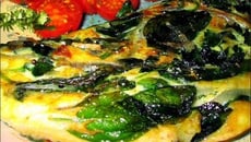 Omelette aux épinards