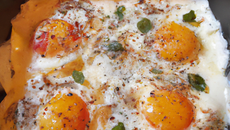 Œufs durs gratinés à la florentine