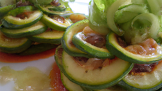 Duo de courgettes en salade