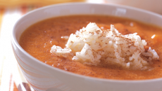 Velouté de potiron au riz