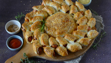 Soleil feuilleté à la saucisse