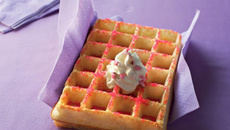 Gaufre aux pralines roses