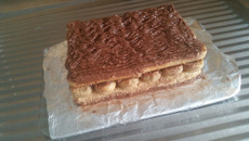 Bûche de Noël à base de biscuit à la cuiller