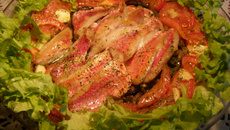 Filets de rougets à la vapeur et gratinés au four