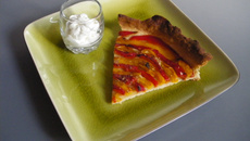 Tarte aux deux poivrons et sa chantilly de chèvre