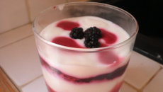 Dessert yahourt fruits des bois