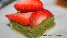 Tarte aux fraises, frangipane pistache