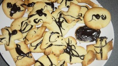 Gâteaux secs d'amande au chocolat