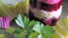 Verrine de chou rouge et granny