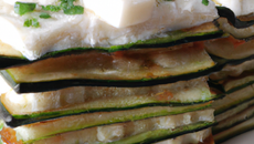 Millefeuille de courgettes au chevre