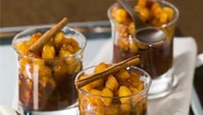 Verrines au chocolat pommes