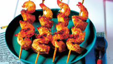 Brochettes exotiques croustillantes aux crevettes
