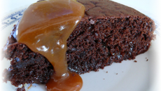 Gâteau chocolat et caramel salé