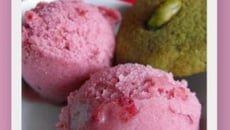 Glace cerise et yaourt