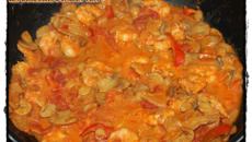 Crevettes au cumin et au curry