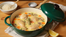 Blanquette de poule et riz