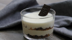 Tiramisù croustillant aux crêpes dentelles au chocolat noir