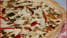 Tarte aux fenouils, poivrons et courgettes