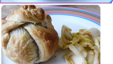 Feuilleté pomme et Roquefort sur salade d'endives