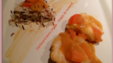 Cabillaud et sauce Cognac-bisque de homard