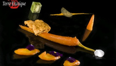 Carottes en croûte de sucre, au curry de Madras