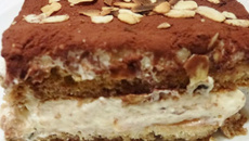 Tiramisu aux amandes et à l'Amaretto
